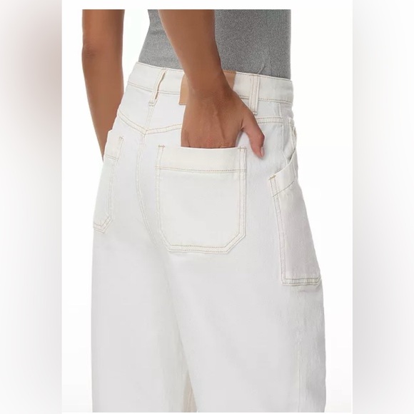 Frye Women's Utility Barrel Jeans Color Bone - Picture 4 of 6